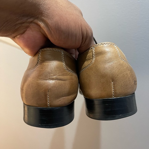 Kenneth Cole Speak Up Lace up dress shoes Tan color Sz 9.5 - Picture 7 of 12